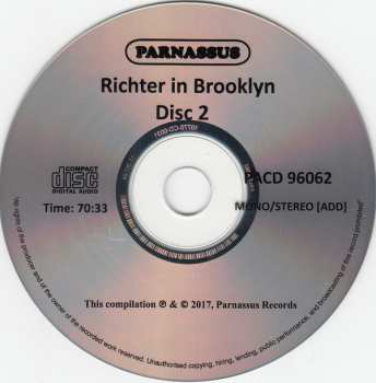 2CD Sviatoslav Richter: Richter In Brooklyn