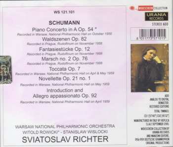 2CD Robert Schumann: Piano Concerto Op. 54 - Waldszenen Op. 82 - Fantasiestücke Op. 12 - Marsch N. 2 Op. 76 - Toccata Op. 7 - Novellette Op. 21 N. 1 - Introduction And Allegro Appassionato Op. 92
