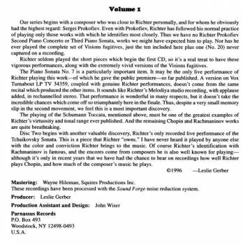 2CD Sergei Prokofiev: Sviatoslav Richter In The 1950s