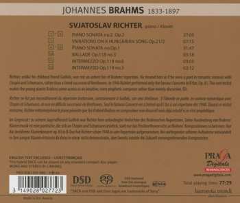 SACD Johannes Brahms: Piano Sonatas Opp.1, 2; Variations On A Hungarian Song Op.21/2; Klavierstüke Op.118 Nos 3, 6, Op.119 No.3 LTD