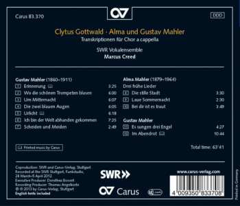 CD Marcus Creed: Clytus Gottwald: Alma Und Gustav Mahler Transkriptionen Für Chor A Capella