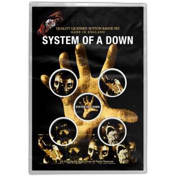 Merch System Of A Down: Súprava Odznakov Hand
