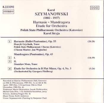 CD Karol Szymanowski: Harnasie • Mandragora • Étude