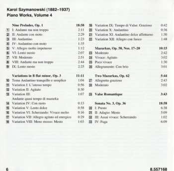CD Karol Szymanowski: Piano Works Vol. 4