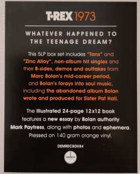 5LP T. Rex: Whatever Happened To The Teenage Dream: 1973 DLX | LTD | CLR