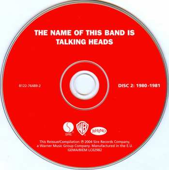 2CD Talking Heads: The Name Of This Band Is Talking Heads