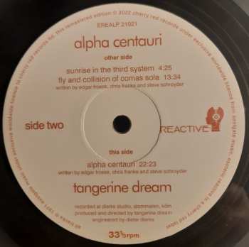 2LP Tangerine Dream: Alpha Centauri CLR | LTD