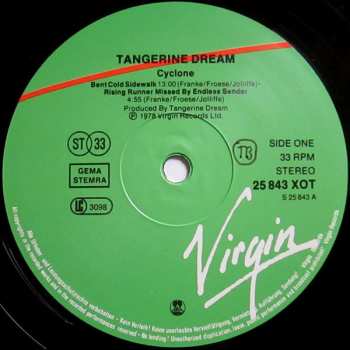 LP Tangerine Dream: Cyclone