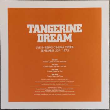 2LP Tangerine Dream: Live In Reims Cinema Opera, September 23rd, 1975 LTD | CLR
