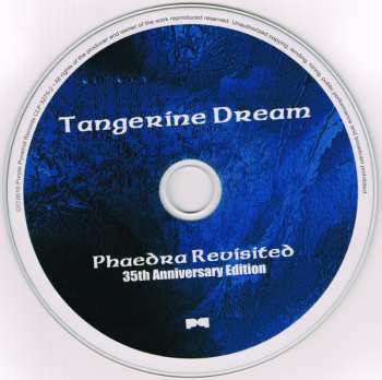 CD Tangerine Dream: Phaedra Revisited (35th Anniversary Edition)