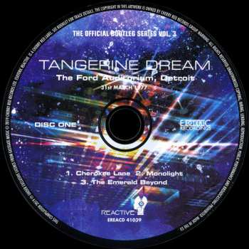 4CD/Box Set Tangerine Dream: The Official Bootleg Series Volume Three