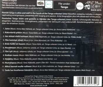 CD Tango-orkesteri Unto: Finnish Tango - Yön Tummat Siivet = Dark Wings Of The Night