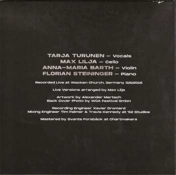 CD Tarja Turunen: Rocking Heels (Live At Metal Church, Germany) DIGI