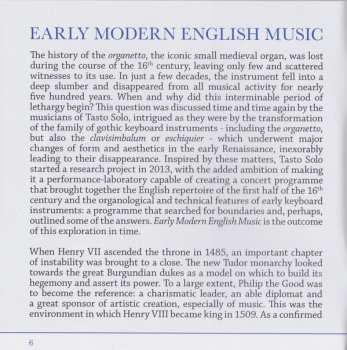 CD Tasto Solo: Early Modern English Music 1500-1550