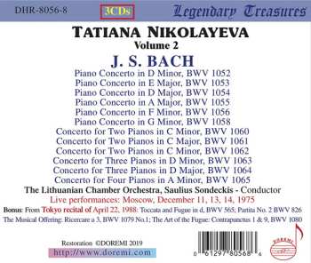 3CD Johann Sebastian Bach: Piano Concertos (Live Performances)