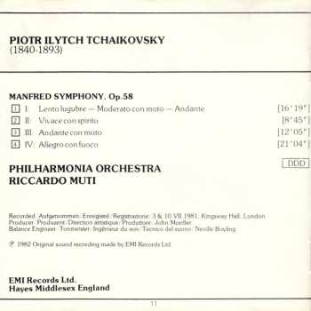 CD Pyotr Ilyich Tchaikovsky: Manfred Symphony