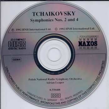 CD Pyotr Ilyich Tchaikovsky: Symphonies No. 2, Op. 17 "Little Russian" / No. 4, Op. 36