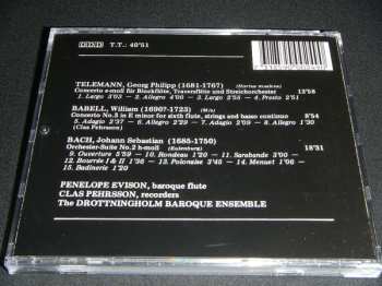 CD Johann Sebastian Bach: Concerto For Recorder, Baroque Flute And Strings / Concerto For Sixth Flute, Strings And Continuo / Suite No. 2 In B Minor For Baroque Flute And Strings