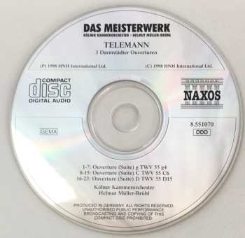 CD Georg Philipp Telemann: 3 Darmstädter Ouverturen