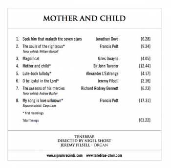 CD Tenebrae: Mother And Child
