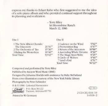 2CD Terry Riley: The Harp Of New Albion