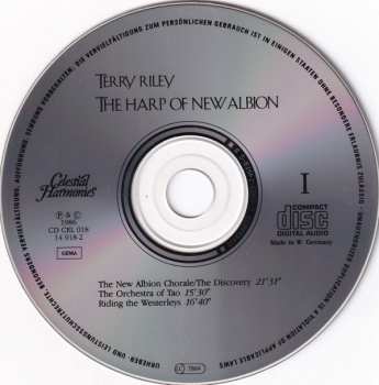 2CD Terry Riley: The Harp Of New Albion