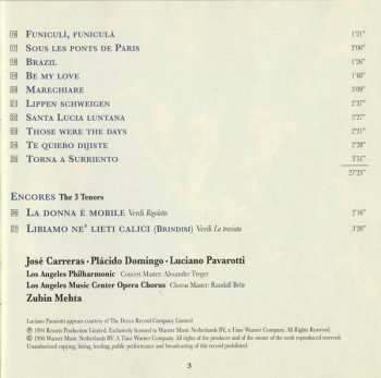 CD Zubin Mehta: The 3 Tenors In Concert 1994