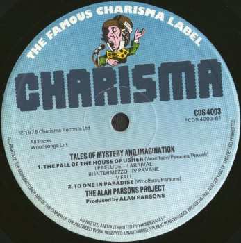 LP The Alan Parsons Project: Tales Of Mystery And Imagination 