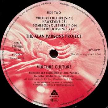 LP The Alan Parsons Project: Vulture Culture