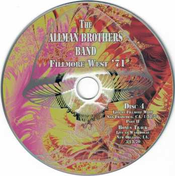 4CD The Allman Brothers Band: Fillmore West '71