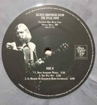 2LP The Allman Brothers Band: The Final Note (Painters Mill Music Fair Owings Mills, MD 10-17-71) LTD | NUM | CLR