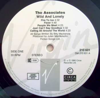 LP The Associates: Wild And Lonely