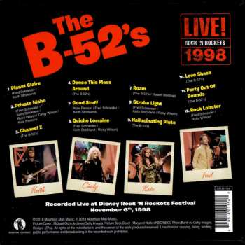 CD The B-52's: Live! Rock 'N Rockets 1998 LTD