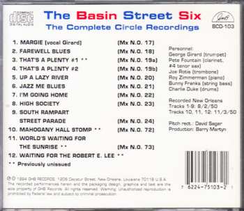 CD Basin Street Six: The Complete Circle Recordings
