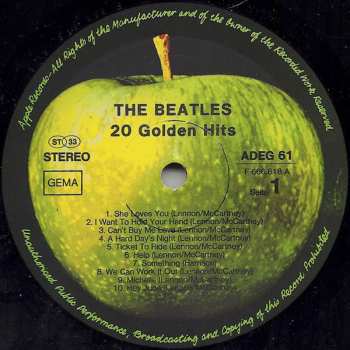 LP The Beatles: 20 Golden Hits