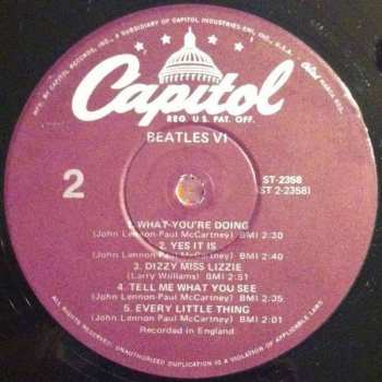 LP The Beatles: Beatles VI