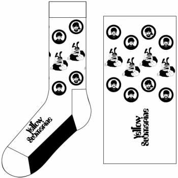 Merch The Beatles: Členkové ponožky Band & Meanies Monochrome 