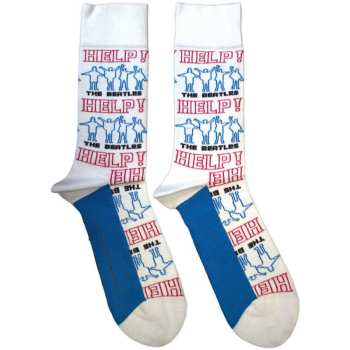 Merch The Beatles: Členkové ponožky Help! Outlines Repeat