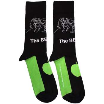 Merch The Beatles: Členkové ponožky White Album Faces Outlines & Apple