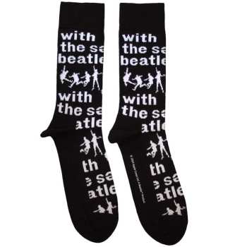 Merch The Beatles: Členkové ponožky With Silhouettes Repeat