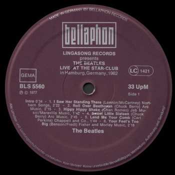 2LP The Beatles: Live! At The Star-Club In Hamburg, Germany; 1962