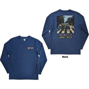 Merch The Beatles: The Beatles Unisex Long Sleeve T-shirt: Abbey Road (back & Sleeve Print) (small) S