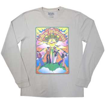 Merch The Beatles: The Beatles Unisex Long Sleeve T-shirt: Yellow Submarine Tracklist (back Print) (small) S