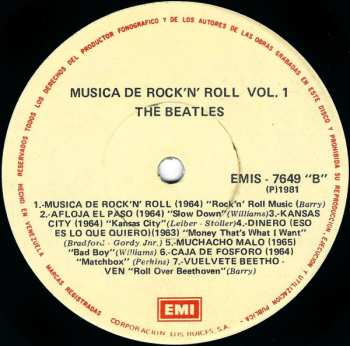 LP The Beatles: Rock 'n' Roll Music Volume 1 = Musica De Rock 'n' Roll Vol. 1