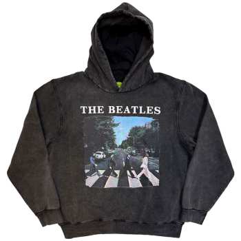 Merch The Beatles: Stone Wash Mikina Abbey Road & Logo The Beatles
