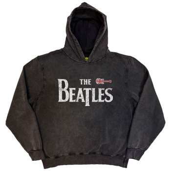 Merch The Beatles: Stone Wash Mikina Guitar & Drop T