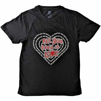 Merch The Beatles: Tričko All You Need Is Love Heart
