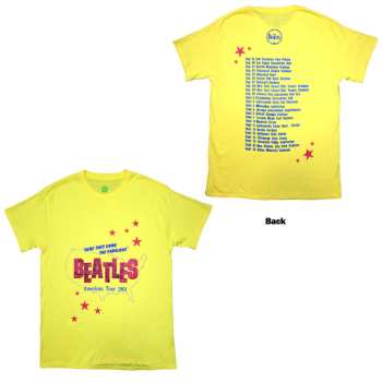 Merch The Beatles: The Beatles Unisex T-shirt: American Tour '64 (yellow) (back Print) (medium) M