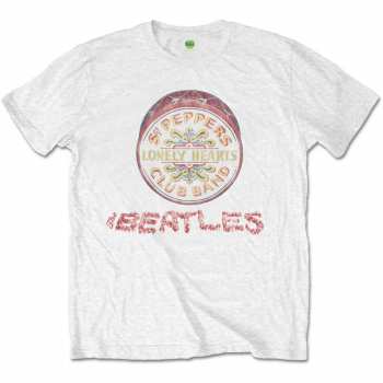 Merch The Beatles: Tričko Flowers Logo The Beatles & Drum 