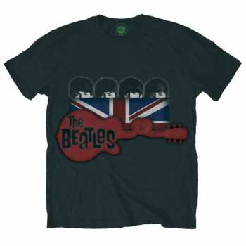 Merch The Beatles: Tričko Guitar & Flag 
